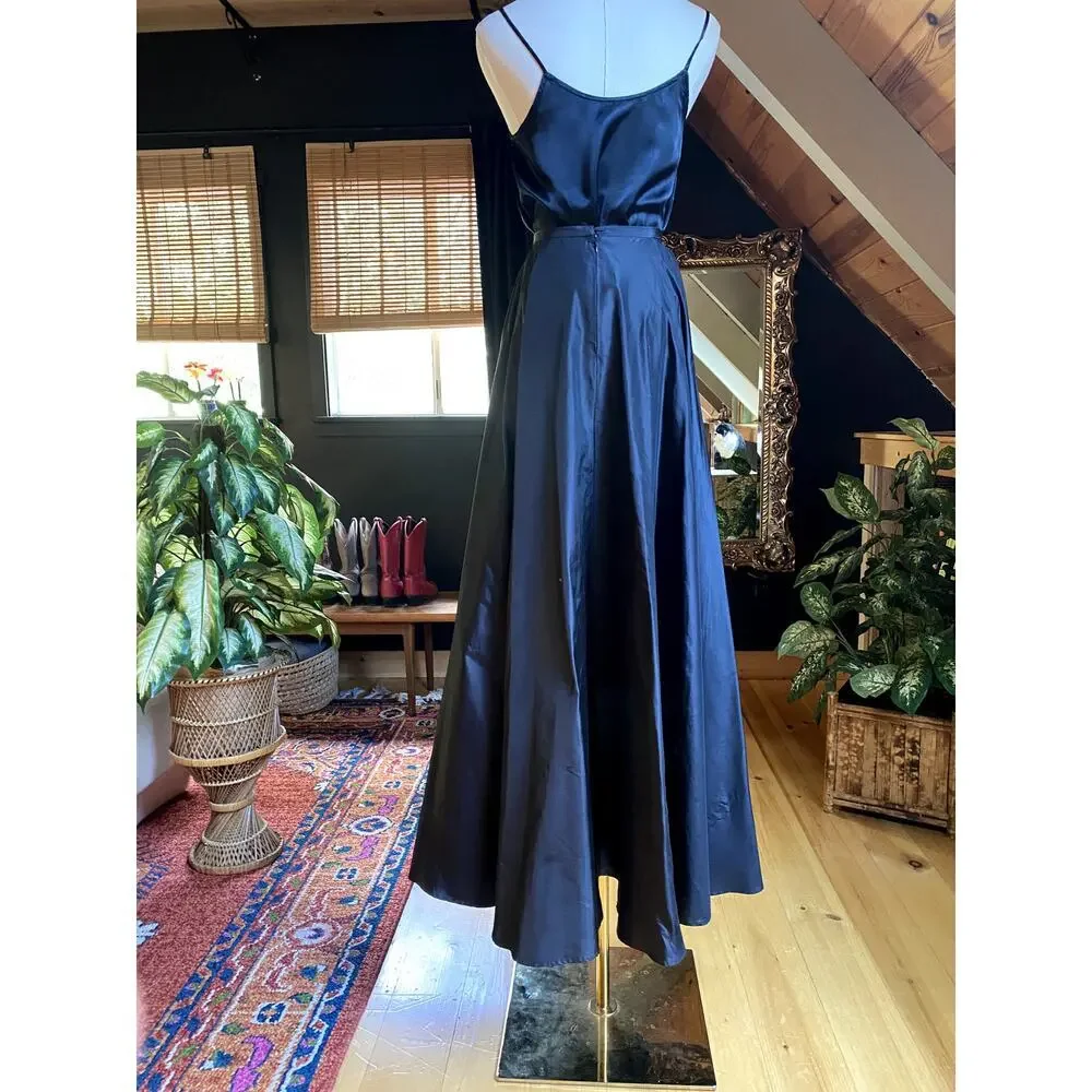 Vintage Skirt Silk Black